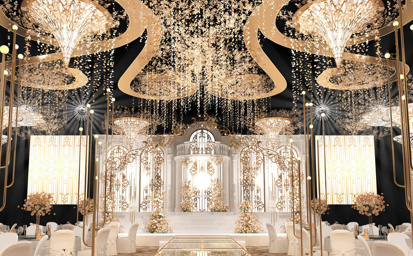 莱城花木兰喜事汇金色大厅效果展示